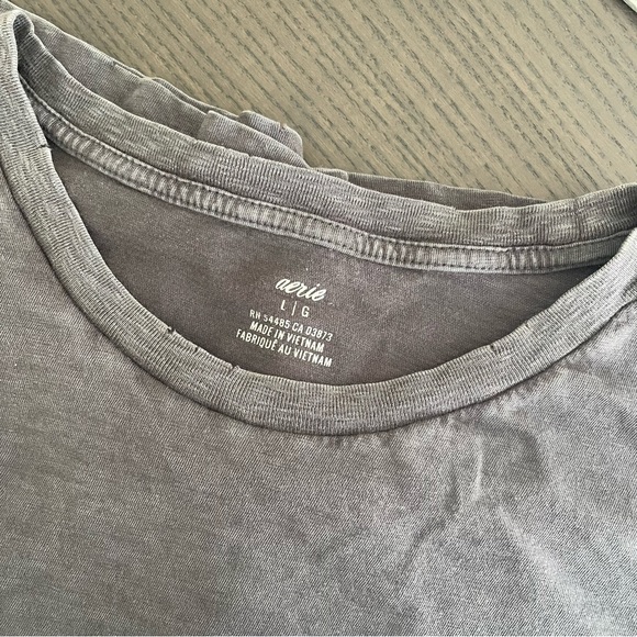 Aerie Distressed Cropped Long Sleeve - Picture 2 of 2